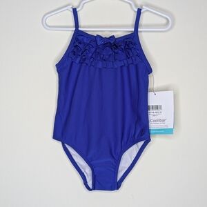 NWT Coolibar Blue One-piece Bathing Suit 2T